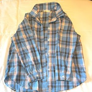 ROMWE Blue Flannel